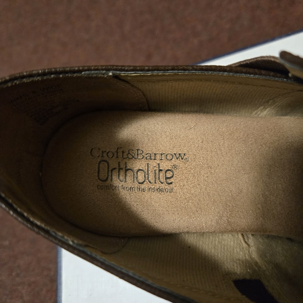 Croft & Barrow Ortholite MaidW Brown Clog Size 8W Brown Like New - Picture 9 of 10